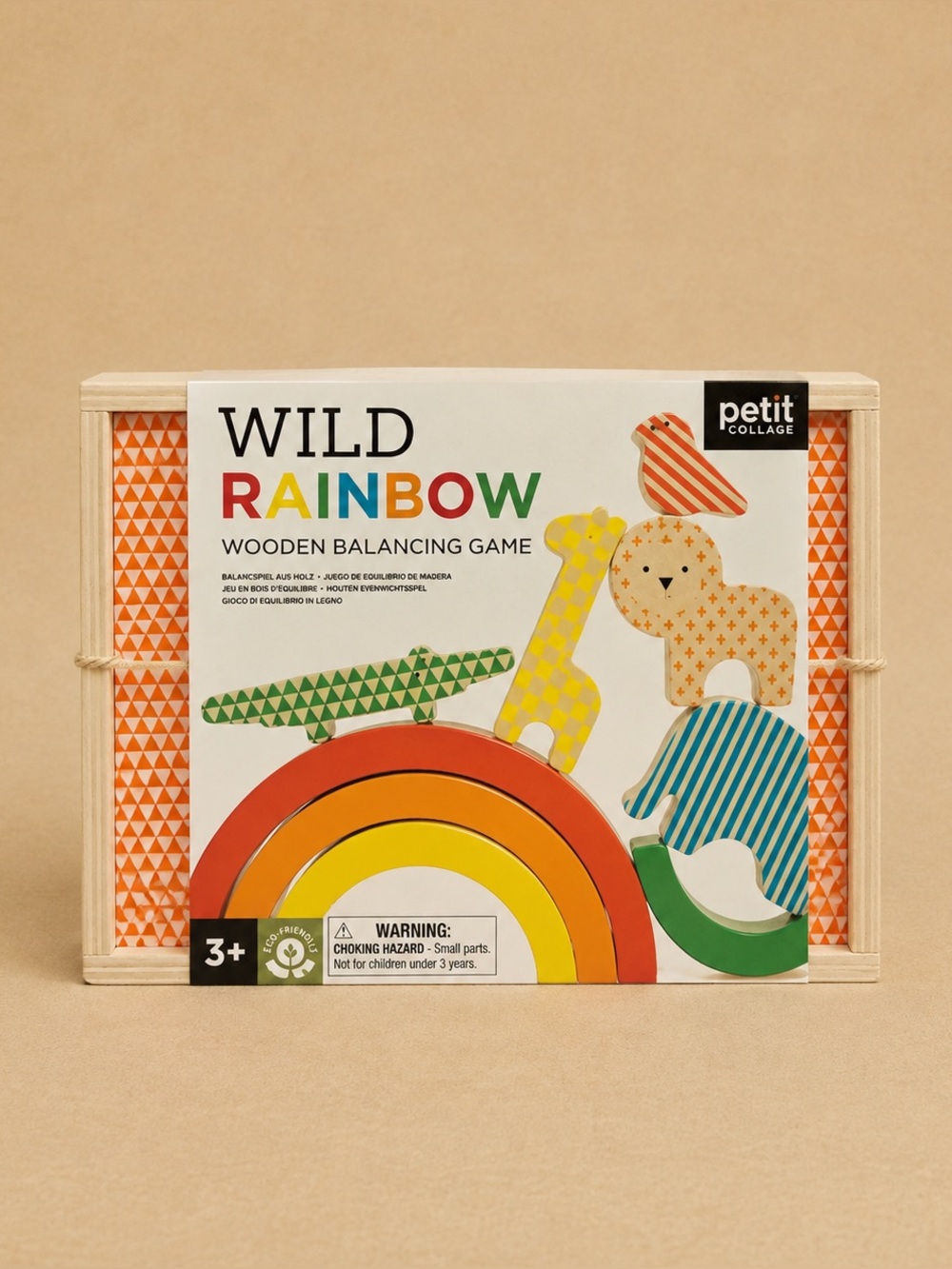 NWT Petit Collage Wild Rainbow Wooden Balancing Game